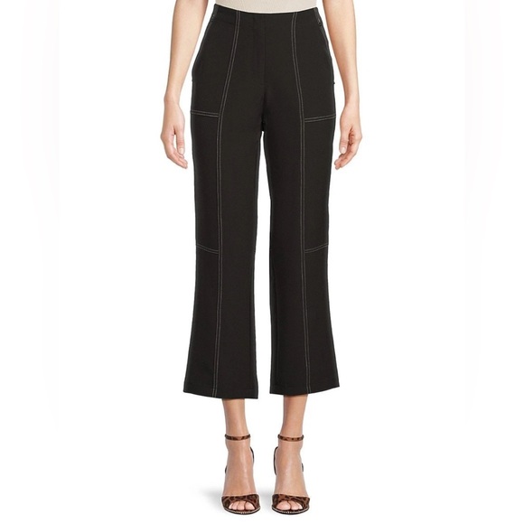 Karl Lagerfeld Pants - NEW Women's KARL LAGERFELD Paris  Stitch Cropped Pants Side Zip Black $99